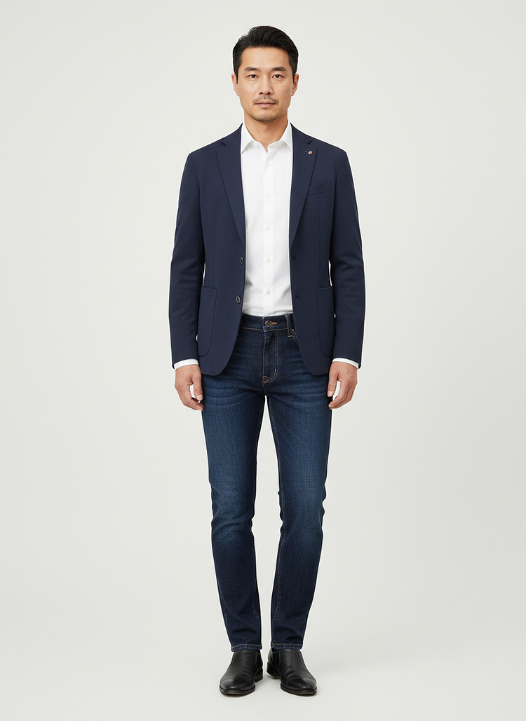 Heye Wings Slim-Fit Dark Indigo Denim Jeans with Subtle Eastern Stitching