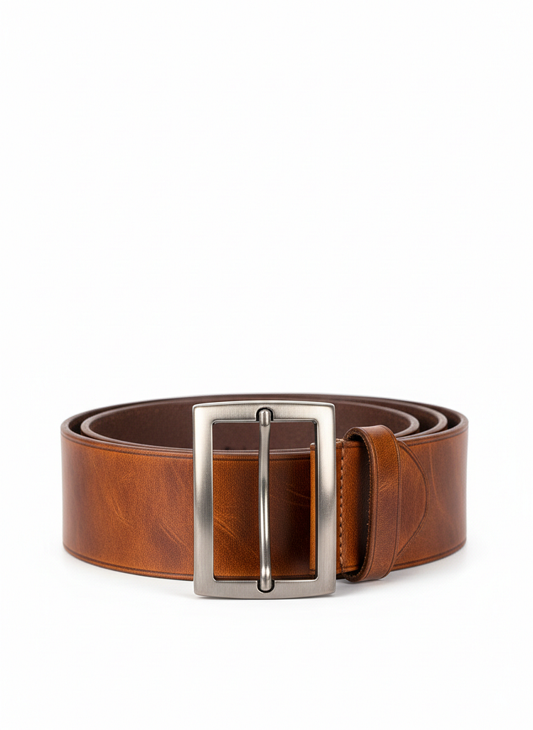 Heye Wings Italian Vegetable-Tanned Leather Belt with Hand-Aged Finish