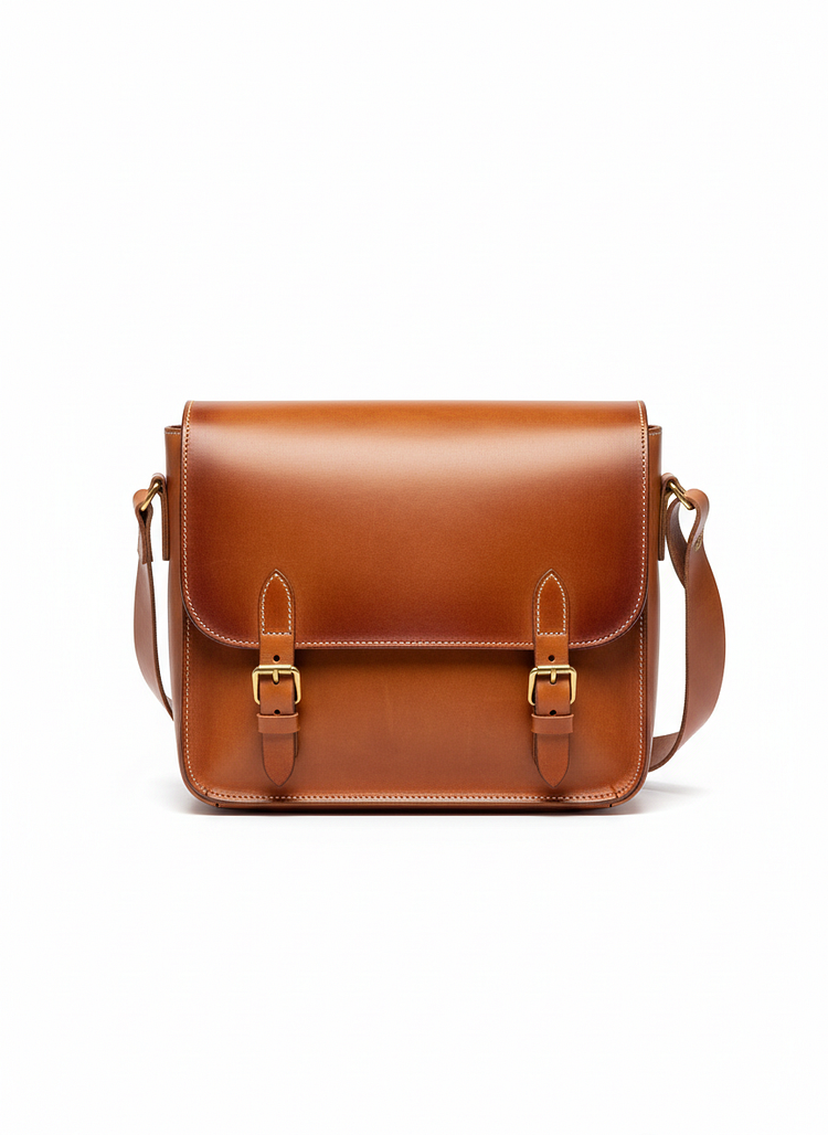 Heye Wings Soft Italian Leather Messenger Bag with Hand-Patina