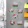>SALE<6Pcs Tulip Horse Pattern DIY Acrylic DIY Diamond Painting Fridge Magnets Kit