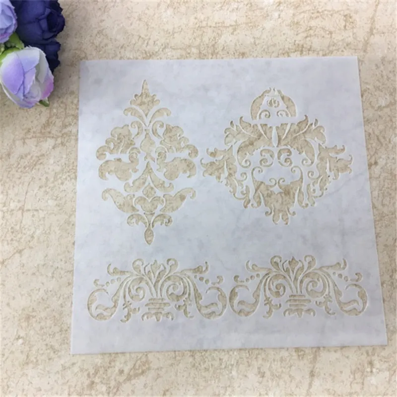1 Sheet Lace pattern Layering Stencils for DIY Scrapbooking/photo album Decorative Embossing DIY Paper Cards Crafts