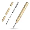 Spring Loaded Drill Punch Tool, Brass Window Punch Tool, Fixed Point and Window Glass Break Automatic Center Punches