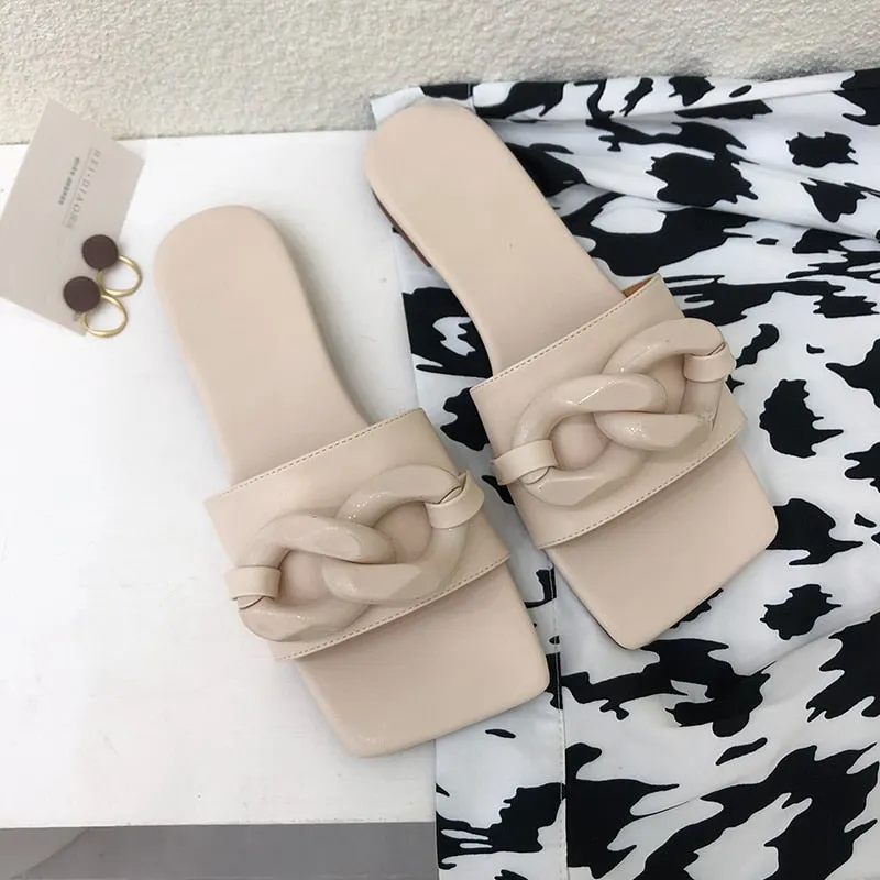 Fashion Summer Ladies Slippers Shoes Flats With Slides Female Outside Flip Flops Casual Shoes Woman Slippers New Shoes For Lady