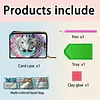 2pcs Animal Pattern Diamond Painting Fashion Card Holder Compact Coin Purse