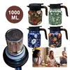 1000ml Floral Pattern Teapot Stainless Steel Mini Hot Coffee Pot for Hot Drinks