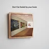 3D Naked Eye Vision Night Light Wall Lamp Living Room Home Creative Light Luxury Wooden Punch-Free Wall Hanging Advanced Atmosphere Lamp