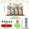 Acrylic Vase Bouquet Diamond Art Hanging Hooks A Row of 3 Hooks DIY Crafts Decor Kit