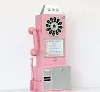 Decorative Telephones Model Retro Wall Mounted Phone Decoration Antique Vintage Rotary Dial Office Phone Ornament 