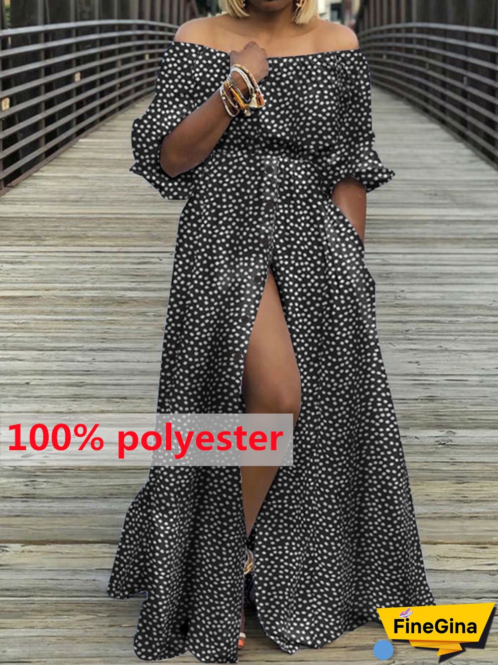 Summer Dresses Women Celmia High Split White Long Sundress Sexy High Waist Maxi Robes Three Quarter Sleeves Party Vestidos