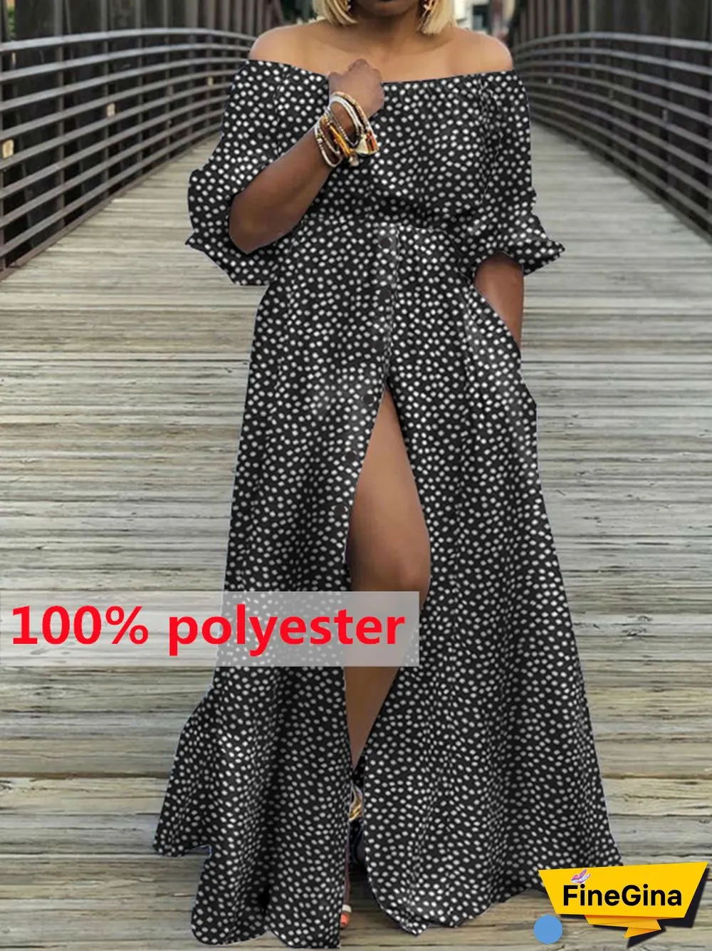 Summer Dresses Women Celmia High Split White Long Sundress Sexy High Waist Maxi Robes Three Quarter Sleeves Party Vestidos