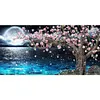 （Big Size）Peach Tree Moon-Full Round Diamond Painting 80*40cm