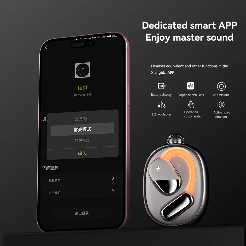 New elephant trunk glare active noise reduction Berlin sound fully open night running Bluetooth headset D72 super long battery life