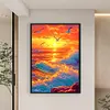 Seaside Rising Sun-9CT Stamped Cross Stitch 68*95cm/26.77*37.4in(Big Size)