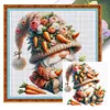 (Multi Style)[Multi-Style]Vegetable Gnome-Full Embroidery 3 Strands 11CT Stamped Cross Stitch-45*45CM
