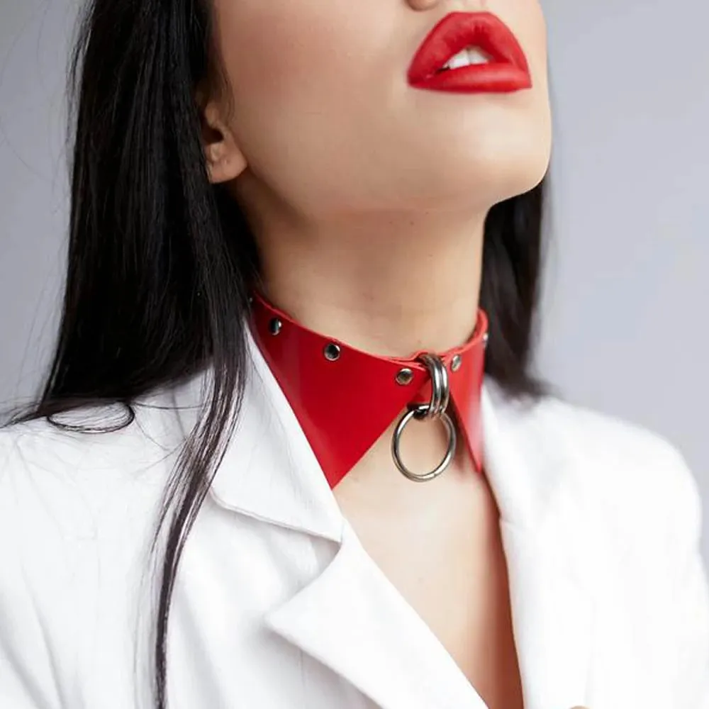 Billionm New Punk Leather Choker Necklace For Women Girls Whips Pendant Harajuku Collars Goth Bdsm Bondage Cosplay  Fashion Jewelry Gifts