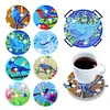 6/8Pcs Diy Diamonds Painting Coasters Cartoon Cup