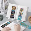 (US Local)8Pcs DIY Dragonfly Diamond Painting Art Bookmarks with Crystal Pendants for Gift