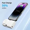Portable Dual Plug Capsule Fast Charging Power Bank With IOS And Type-C Connector For Apple and Android Phones Wireless Charging Stand