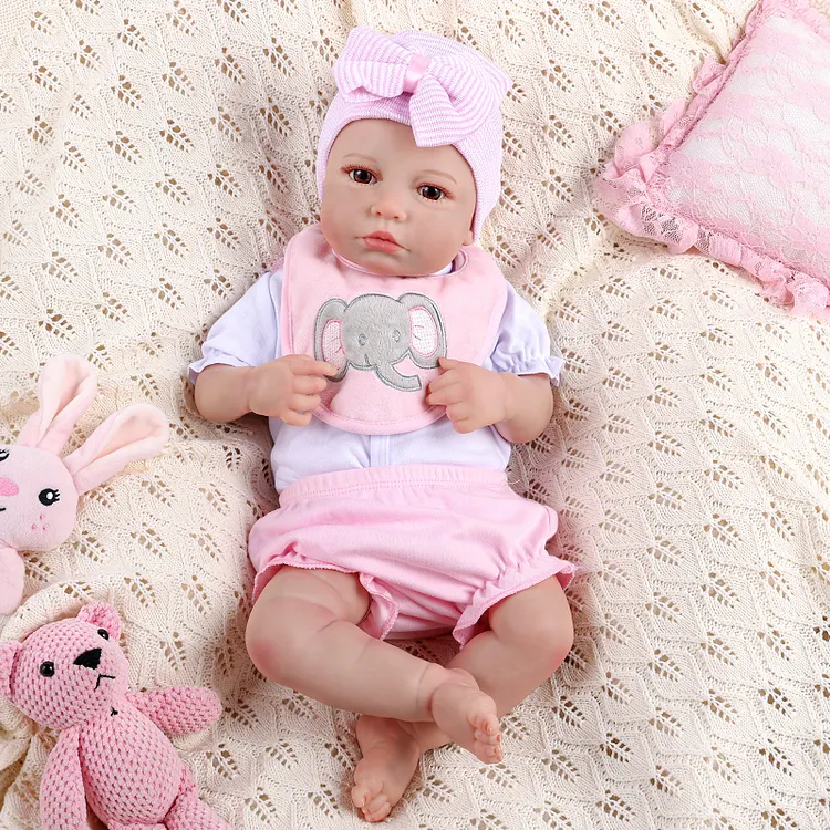 Babeside Quiet Reborn Baby Carina 20" Little Infant Girl Best Boy for Kids