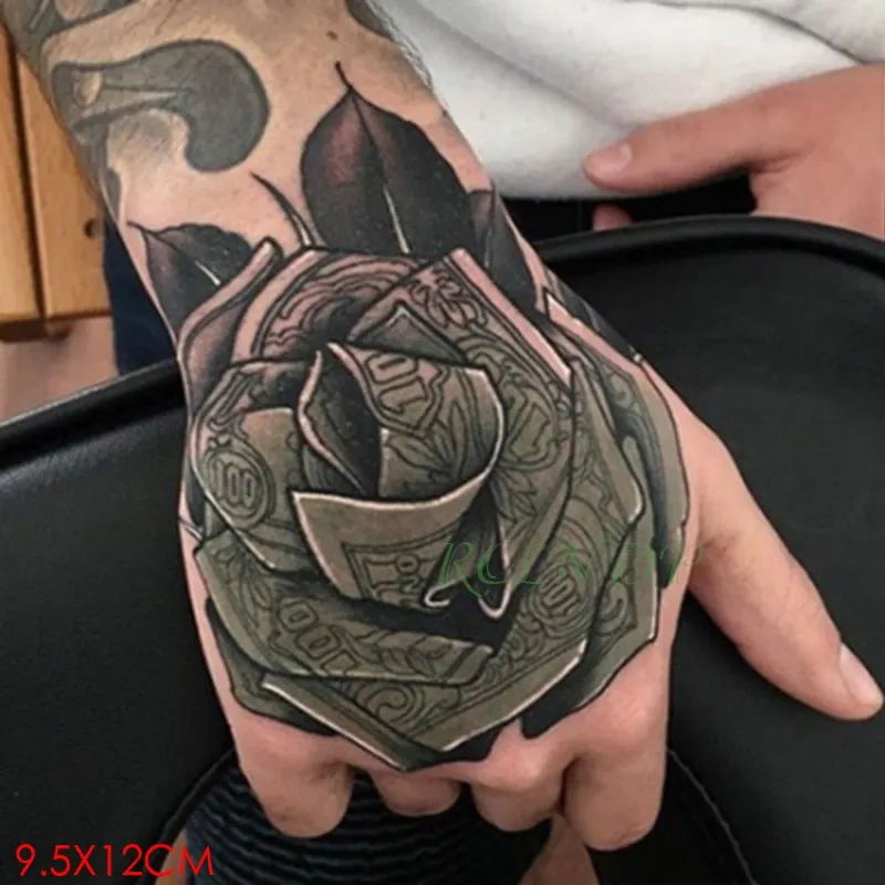Waterproof Temporary Tattoo Sticker Satan Lucifer Circle Steering Fake Tatto Flash Tatoo Hand back Art Tattoos for Boy Women Men