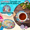 (US Local)6 Pcs Diamond Art Coasters Set DIY Diamond Painting Coasters Kits (Cat)
