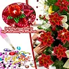 8pcs Flower Shape DIY Diamond Painting 3D Composite XMAS Floral Decorative Set