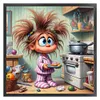 Girl In Kitchen-11CT Stamped Cross Stitch 40*40cm/15.75*15.75in