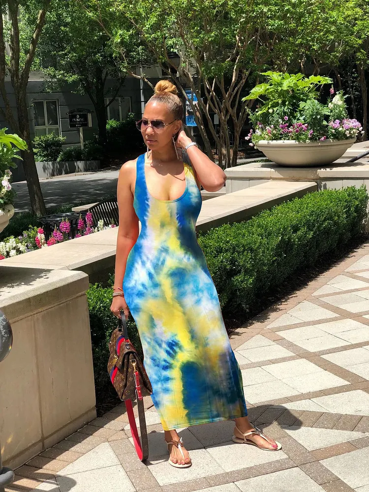 Women Exotic Dresses Tie Dye Tied Dress