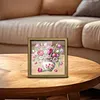 Diamond Painting Wooden Double-Sided Vase Tulips Ornaments Kit with Photo Frame Desktop