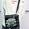 Diamond Painting Iridescent Rose Crossbody Bag Ethnic Style Handbag with Adjustable Strap