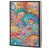 2pcs Flowers Partial DIY 50 Pages A5 Diamond Painting Notebook for Study Home