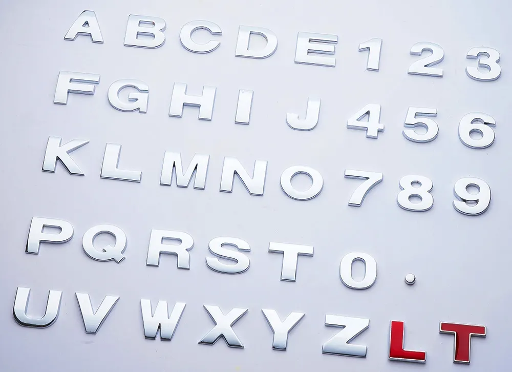Car DIY personalized letter metal sticker