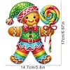 >SALE<Acrylic Shaking Head Gingerbread Man Diamond Painting Desktop Ornaments for Home