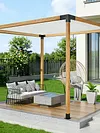 [US Local Warehouse] 2 Pack Shade Sail Poles 10FT Outdoor Sun Shade Poles 2.13in Diameter Heavy Duty Metal Post for Deck Patio Outside Backyard