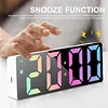 Digital Alarm Clock with LED Display Date Temperature Dimmable Snooze Battery Operated Alarm Clock for Deep Sleepers Kids Elderly Home Office