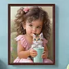 Diamond Painting -DIY Round Drill Sweet Girl Cat