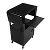 [US Local Warehouse] Rolling AV Carts Cabinet & Stands with Locking Cabinet Keyboard Tray Printer Craft Utility Cart with Wheels Height Adjustable 36-44 in 110lbs for Classroom Office