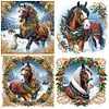 (Multi-Style)Christmas Horse-Partial Special Shaped Diamond Painting 40*40cm