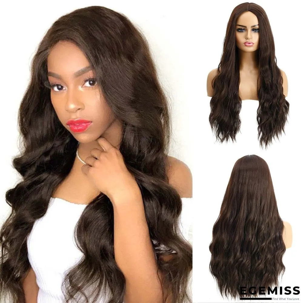 Wavy Curly Hair Ladies Wig Headgear Gradient Long Curly Hair | EGEMISS