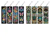 (US Local)8Pcs DIY Butterfly Diamond Painting Art Bookmarks with Crystal Pendants for Gift