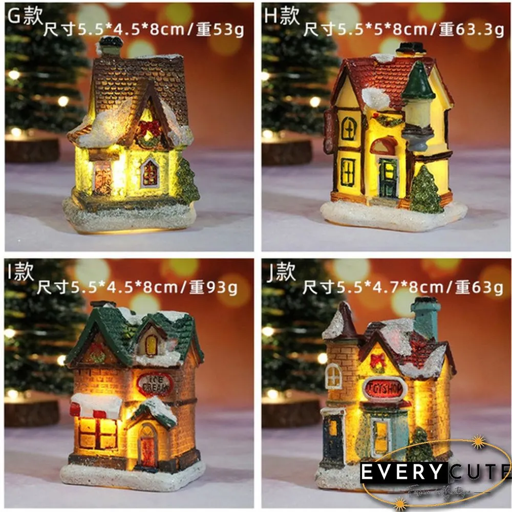 Christmas New Christmas Decorations Resin Small House Micro Landscape Resin House Small Ornaments Christmas Gifts