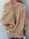 Hollow Loose Long Sleeves Sweater Tops