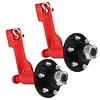 [US Local Warehouse] 2 Set of Shipping Container Wheel 6-Lug Kit with Ratchet Tie Container Wheel Kit 22000LBS Capacity Shipping Containers Axles for Moving 20ft-40ft Empty Containers