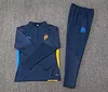 Joyfball 2024/2025 Olympique de Marseille Half-Pull Training Suit Royal Blue Jersey 1:1 Thai Quality Set