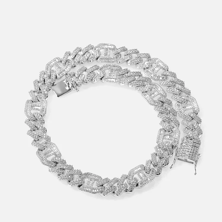Iced Out Irregular Zircon Cuban Chains 14MM Hip Hop Bling Bling