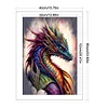 (Big Size)Dragon Read Book - 11CT Stamped Cross Stitch - 40*60cm