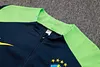 Joyfball 2024/2025 Brazil Half-Pull Training Suit Blue color Football Shirt 1:1 Thai Quality