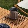 Outdoor Spring Insulated Mat Coaster Trivet Mat Hot Pad for Camping (Black)