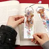 (US Local)4Pcs Special Shape Flowers Yak 5D DIY Diamond Painting Bookmark for Beginners