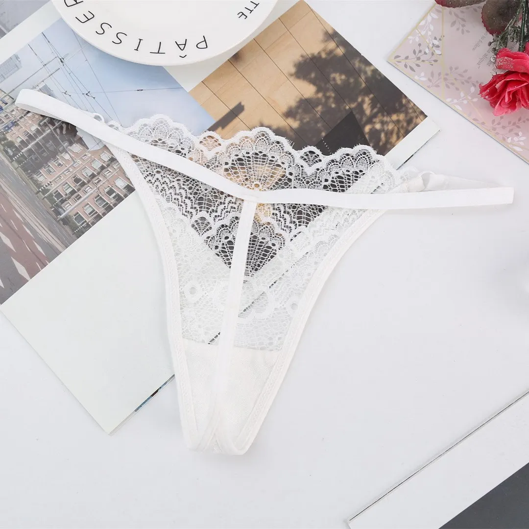 European Thong Pants Women's Underwear Sexy Lace Panties Fashion Hollow Out T Pants Low Waist Seamless Briefs Female Lingerie